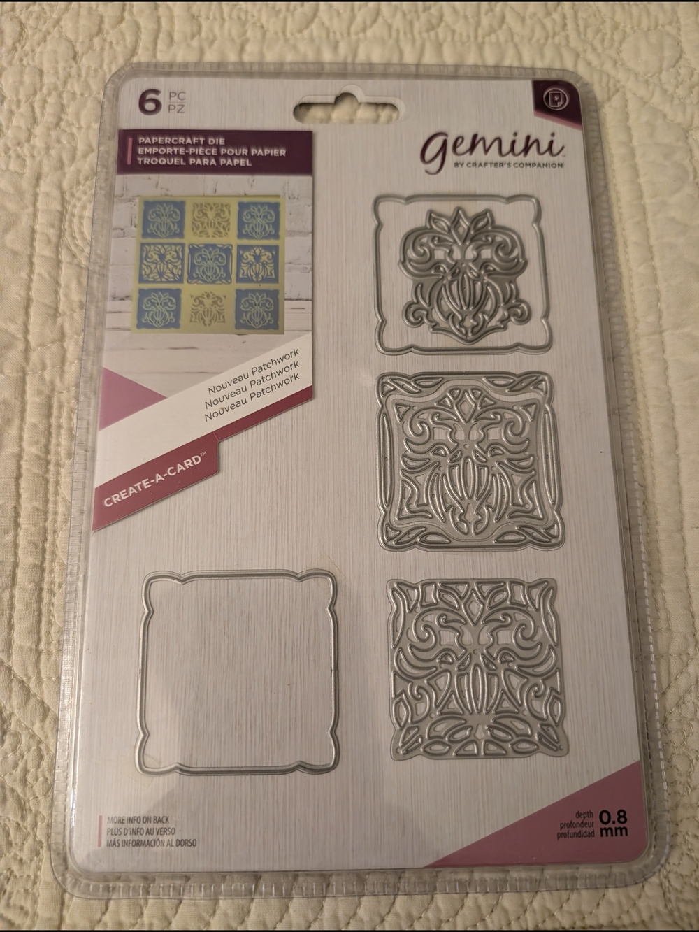 Gemini Create-A-Card Mixed Media Papercraft Die Set - White